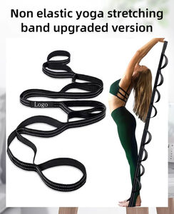Cinghia di Stretching Non elastica 10 loop Yoga cinturino per la terapia fisica Pilates esercizio banda elasticizzata per la flessibilità di allenamento - Product Image 3