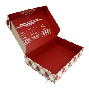 custom wholesale corrugate shipping postal boxes red craft corrugated boxes lingerie mailer corrugated packaging boxes