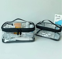 Pochette cosmétique transparente avec fenêtre, étui personnalisé avec logo, pochette de maquillage, étui cosmétique