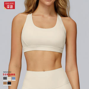 Sujetador deportivo Zechuang Cloud Feel Yoga Bra de copa completa con soporte medio, para correr y fitness, tallas SMLXL, Premium, en colores Negro, Café, Marrón, Denim - Product Image 2