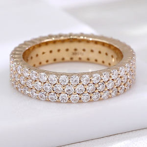 <span class=keywords><strong>Anelli</strong></span> di gioielli di moda con diamanti larghi HPHT personalizzati 10k 14k 18k in oro massiccio in vero oro alla moda gioielli fatti a mano per donne uomini coppia anello - Product Image 2