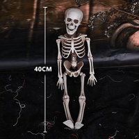 Squelette en plastique pour Halloween, décoration de maison hantée, simulation de fantôme avec artisanat semi-mécanique