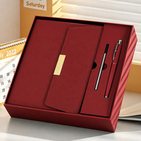 Carnet de notes ligné en cuir PU rigide personnalisé avec logo, coffret cadeau d'entreprise haut de gamme noir