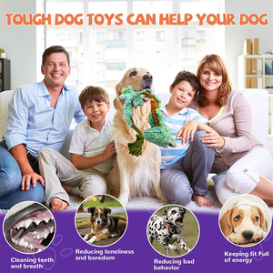 Jouets pour chiens personnalisés en tissu froissé, peluches couineuses sans rembourrage, jouets de traction résistants pour chiots, ensemble de jouets à mâcher durables et amusants pour chiens - Product Image 6