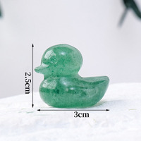 Vente en gros de sculptures d'animaux en cristal décoration de pierres précieuses créatives artware ornements de canard en pierre naturelle de quartz rose