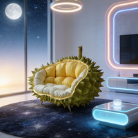 Canapé en forme de durian doux et confortable, siège rembourré en mousse, fauteuil inclinable, style nordique minimaliste, appartement, chambre à coucher, fauteuil relaxant