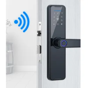 WAFU-cerradura de puerta de seguridad para el hogar, dispositivo de cierre eléctrico biométrico con huella dactilar, sin llave, Bluetooth, Wifi, Tuya Smart, Airbnb, WF-H6