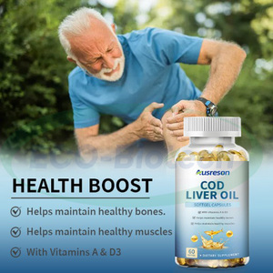 Ausreson Morina Karaciğeri Yağı Yumuşak Kapsül Özel Etiket Omega-3 Balık Yağı 500mg <span class=keywords><strong>1000mg</strong></span> Helal Vitaminler Organik Morina Karaciğeri Yağı Yumuşak Kapsül - Product Image 2
