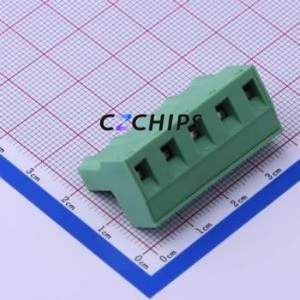 DB2EK-7.62-5P-GN-S Plug-in Terminal Block P=7.62mm Connector Male Plug 1x5P 7.62mm Green - Product Image 2