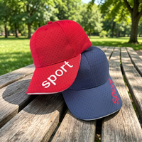 Gorra de béisbol trucker de malla completa, transpirable, impermeable, de secado rápido, deportiva, con logotipo personalizado bordado, de poliéster, para verano, correr y actividades al aire libre.
