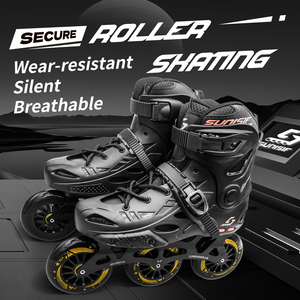 Vente Chaude d'Usine Patins à Roues Alignées Adulte à 3 Roues Patins de Fitness Freestyle Urbain Performance Slalom Coque Rigide avec Roues Lumineuses - Product Image 3