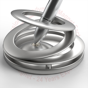 Argento Anti-gravità anelli planetari magnetico levitazione <span class=keywords><strong>penna</strong></span> energia libera magnete per scrivania industriale applicazione - Product Image 5