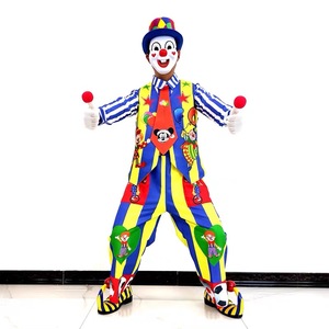 Colorido clásico circo Deluxe <span class=keywords><strong>payaso</strong></span> adulto <span class=keywords><strong>disfraz</strong></span> para eventos - Product Image 2