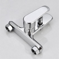 Robinet de douche monocommande en laiton chromé, avec cartouche céramique et option massage double fonction, vente en gros usine
