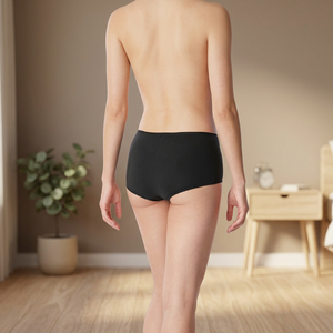 ASAP Comfortable Breathable Quick Dry Soft <b>Men's</b> Unisex <b>Underwear</b> Solid Black Wingless Pe Film Backsheet Single Layer Customized - Product Image 2