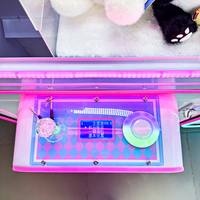 Machine à griffes du diable Naughty Dog – Jeu d'amusement en verre trempé et acrylique à monnayeur/billets pour enfants et adultes, alimentation 110/220V