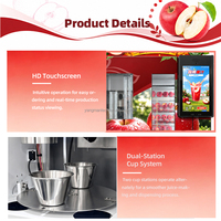 Distributeur automatique de jus de pomme frais à 100 %, en libre-service 24h/24, avec paiement par carte, pièces, billets et QR