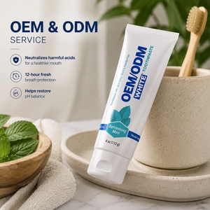 OEM/ODM Fluoridfreie & SLS-freie Natürliche Minz-Zahnpasta Remineralisierend Korallen-Kalzium Xylitol Zahnschmelz-Verteidigung Aufhellend Frischer Atem - Product Image 2