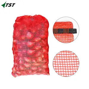 mesh bag reusable with custom logos for packing potatoes mesh storage bag with label for packaging agricultural products for US