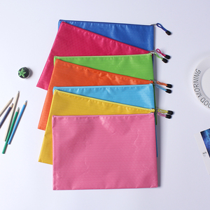 Chất lượng cao A4 thư mục PVC tập tin Túi bóng đá không thấm nước mô hình tài liệu Pouch dây kéo đầy màu sắc túi tài liệu tập tin cho các tài liệu - Product Image 2