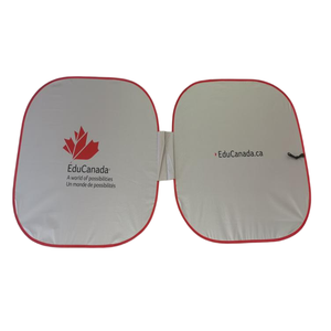 แผ่นบังแดดรถยนต์พิมพ์โลโก้เงินแบบกำหนดเองของ Beckon สำหรับป้ายโลโก้ปั๊มน้ำมัน ใช้สำหรับโปรโมชั่นฤดูร้อน - Product Image 4