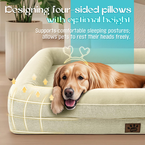 Orthopedic Memory Foam Dog <b>Bed</b> With Bolster Washable Cover for Large Dogs Senior Pets Private Label OEM ODM Pet Brands - Product Image 3