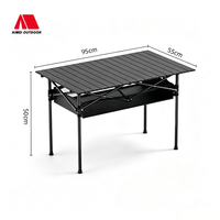 Table pliante réglable en hauteur, portable, pour camping, pique-nique, barbecue, stand commercial