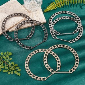 PH Pandahall Pcs Chain Bag Handle Colors Metal <b>Purse</b> Handles Handbag Semicircle Handbag Handle PU Leather <b>Purse</b> Handles Replacem - Product Image 5