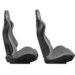 Sedile Sportivo Universale con Inclinazione Rapida, Schienale Rinforzato in Fibra di Carbonio, Rivestimento in Pelle e Tessuto, <span class=keywords><strong>Beige</strong></span> Chiaro, Sedile da Corsa - Product Image 3