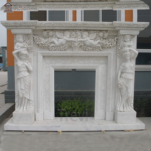 Trang chủ trong nhà trang trí điêu khắc khắc màu be đá cẩm thạch lò sưởi bao quanh - Product Image 4