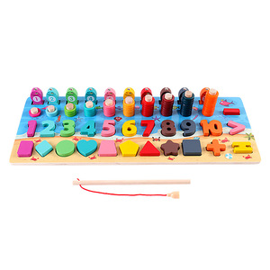 Fire Rat Children's Number Building <b>Blocks</b> Fishing Puzzle Toy 45x18x0.5cm Early Education <b>Shape</b> Matching Board for 1-3 Year Old - Product Image 5