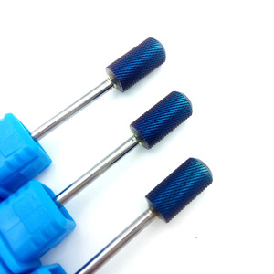 HYTOOS Màu Xanh Phẳng Top Barrel Tungsten Carbide Nail Khoan Bits 3/32 "Làm Móng Tay Bits Cho Nail Khoan Làm Móng Tay Móng Chân Công Cụ - Product Image 5