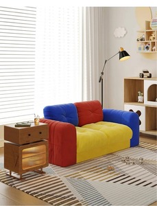 Canapé double en tissu pour enfants, populaire et mignon, pour coin lecture, design créatif, idéal pour chambre et salon - Product Image 6
