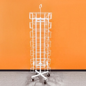 Metal Wire Pocket Floor Standing Commercial Postcard Comic <strong>Cd</strong> Dvd Book Greeting Card <strong>Display</strong> Rotating Rack - Product Image 6