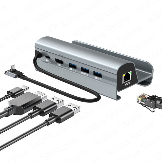 Steam Deck Dock Station TV Base Stand Hub Holder Docking USB C to HD USB3.0 Type-c Charger for Steam Deck Console
