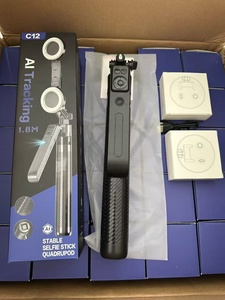 Trípode <span class=keywords><strong>Selfie</strong></span> Stick C12 con Seguimiento Facial Automático para <span class=keywords><strong>iPhone</strong></span> con Luz 360 °   Trípode Giratorio con Control Remoto para Vlog/Transmisión en Vivo - Product Image 4