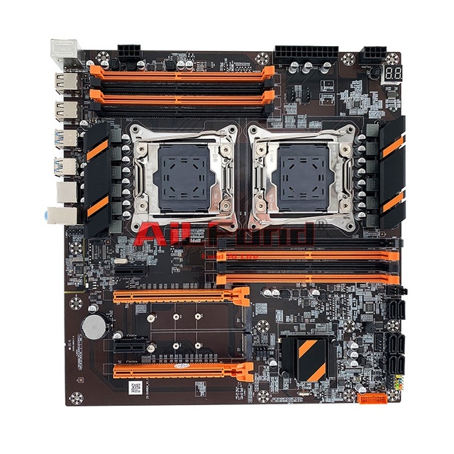 DUX99-D4 Motherboard Dual Slot X99 Double LGA 2011-3 E5 V3 CPU DDR4 RECC 128GB M.2 NVME NGFF USB3.0 ATX Server