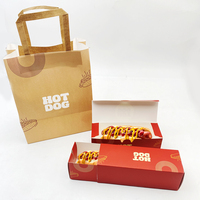 Recyclable Usine Vente En Gros Une Série De Boîtes D'emballage Alimentaire Sacs En Papier Kraft Boîte De Hot Dog Personnalisée Emballage Forme De Boîte Personnalisée