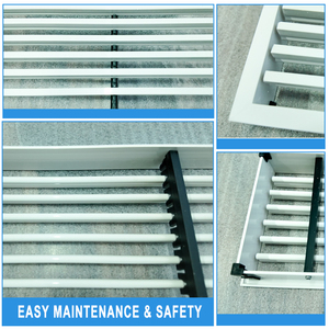 Fenêtre à persiennes en alliage <span class=keywords><strong>d</strong></span>'aluminium monocouche au design moderne, avec sortie <span class=keywords><strong>d</strong></span>'<span class=keywords><strong>air</strong></span> carrée étendue en métal embellie - Product Image 2