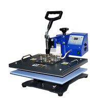 Presse à Chaud Manuelle 8-en-1 pour Sublimation Multi-Scènes sur T-shirts, Casquettes, Tasses et Assiettes