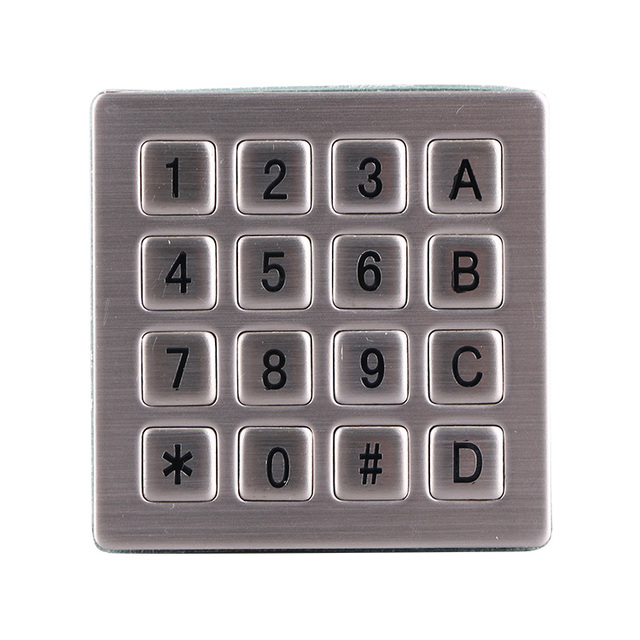 3.3V Input Voltage Metal Bezel Stainless Keypad for Smart Locker Access Control