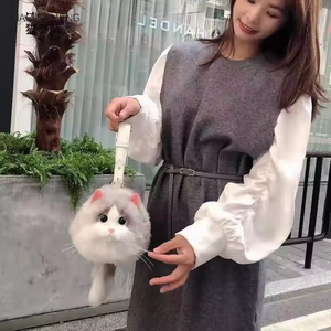 Bolso Bandolera de Peluche con Forma de Gato Británico de Pelo Corto, de Alta Calidad, Súper Suave, con Forro de Malla, Alivia el Estrés, Venta Caliente al por Mayor - Product Image 4