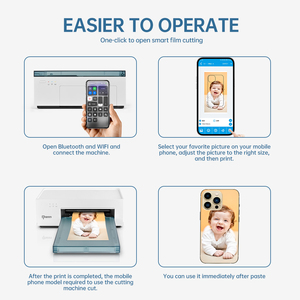 Xách tay mini Pocket ảnh DIY điện thoại di động máy in da cho Hydrogel phim bảo vệ màn hình máy cắt - Product Image 3