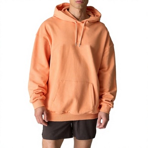 100% Cotton <b>Thick</b> Heavy <b>Fleece</b> Winter High Quality Printed Oversized Streetwear Custom Logo Pocket Men's Hoodies Sweatshirts - Product Image 1