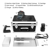 Impresora de inyección de tinta portátil TIJ con tinta ecosolvente, boquilla Ricoh, tinta de secado rápido, 1-12.7mm, 2-12.7mm, codificación automática de fecha de caducidad para cajas y bolsas, huevos