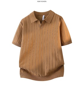 Polo en maille pour homme style Old Money, Nouveauté 2026, Léger et respirant, Manches courtes, Décontracté et élégant - Product Image 3