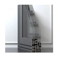 Fenêtres à battants en alliage d'aluminium au design moderne, insonorisées, isolées, double vitrage pour maison et bureau