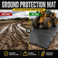 Tapis de protection de sol en HDPE imperméable pour routes, excavations municipales et machines de chantier