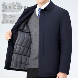<span class=keywords><strong>Manteau</strong></span> d'hiver pour hommes High Street Long épais imperméable en coton <span class=keywords><strong>avec</strong></span> revers et logo en <span class=keywords><strong>fourrure</strong></span> de lapin sur le devant - Product Image 1