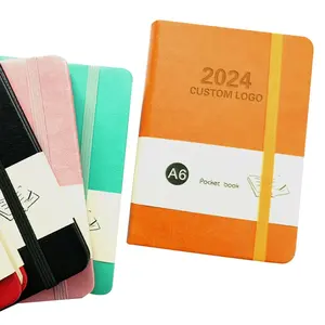 Petit bloc-notes A6 à bas prix Journaux B6 personnalisés Carnets de poche doublés en similicuir à couverture rigide